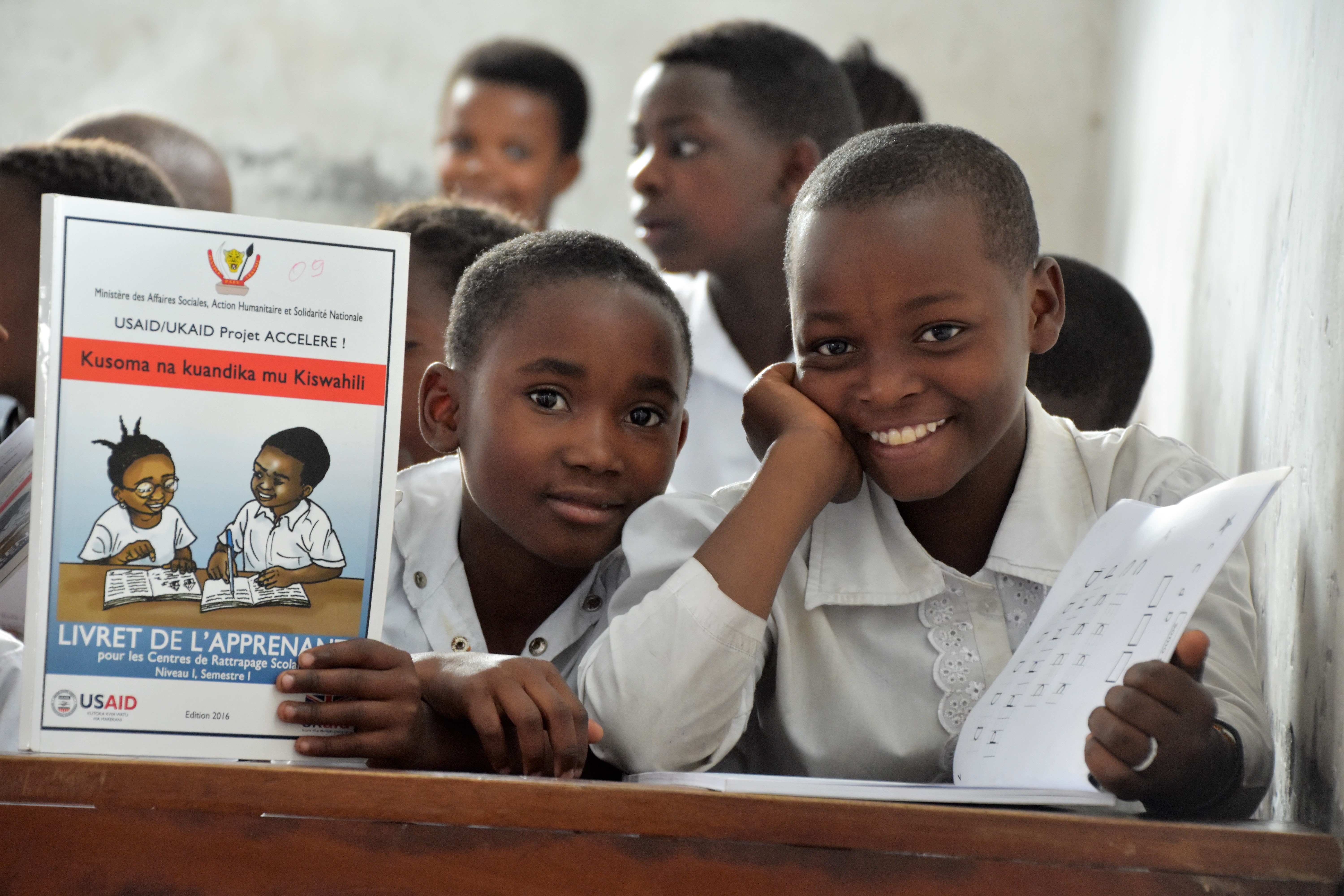 Appui scolaire dans une école partenaire du FNPSS